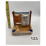 MADE IN JAPAN CERAMIC NOVELTY ASHTRAY, MATCHES &