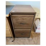 WOOD-LOOK LAMINATE TWO-DRAWER FILING CABINET,
