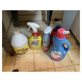ASSORTED CLEANING SUPPLIES, LA'S AWESOME BLEACH,