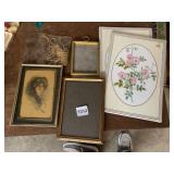 ASSORTED GOLD-TONE METAL PICTURE FRAMES,