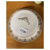 GRINDLEY & CO ENGLAND COVERED DISH, PINK FLORAL