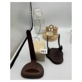 ASSORTED HOUSEHOLD ITEMS W/ PLANTERS JAR, MATCHES
