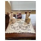 WILLOW TREE 'GRANDMOTHER' FIGURINES, LACE DOILY,