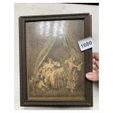 VINTAGE STYLE DECORATIVE BOOK BOX, MIRRORED LID,