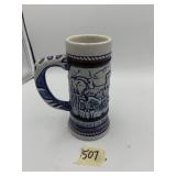 AVON CERAMIC STEIN, HANDCRAFTED IN BRAZIL, 1983,