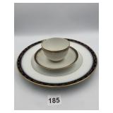 RICHARD GINORI DINNERWARE SET, NAVY BLUE & GOLD
