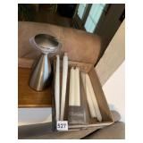 FORMALCANDLES UNSCENTED TAPER CANDLES, METAL