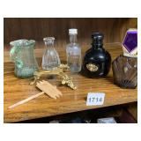 ASSORTED GLASS BOTTLES, HELIA-D TONIK BOTTLE,