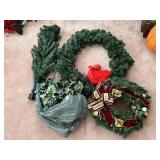 ASSORTED ARTIFICIAL CHRISTMAS DECORATIONS,