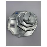 MIRRORED OCTAGONAL DECORATIVE PIECES, BEVELED