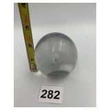 ECKERT GLASS PAPERWEIGHT, SPHERICAL, SIGNED,