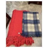 KAUFMANN'S ALL WOOL PLAID BLANKET, MADE IN