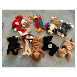 TY BEANIE BABIES, ASSORTED ANIMALS, PLUSH TOYS.