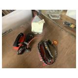 MONARCH ESTER VTG TRAVEL IRONS, RED BODY, FABRIC