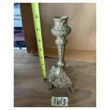 ORNATE METAL CANDLESTICK, DECORATIVE BASE AND