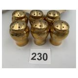 GOLD-TONE SALT & PEPPER SHAKERS, MADE IN JAPAN,