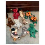 TY BEANIE BABIES PLUSH ANIMALS, ASSORTED BEARS,