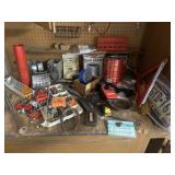 ASSORTED GARAGE AND HOUSEHOLD ITEMS, W/