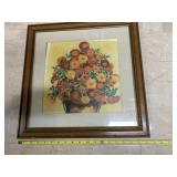 B. P. CO. INC. FRAMED ART PRINT, CHRYSANTHEMUM