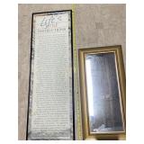 FRAMED MIRROR, GOLD-TONE FRAME, FRAMED 'LIFE'S