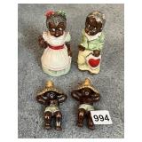 VTG CERAMIC SALT & PEPPER SHAKERS, MADE IN JAPAN,
