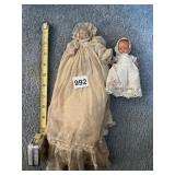 VTG PORCELAIN HEAD DOLL MARKED GERMANY, VTG