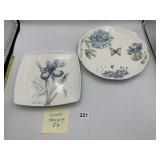 LENOX ARTIST SKETCHBOOK IRIS & IVY SQUARE PLATE,