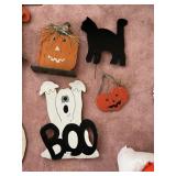 ASSORTED HALLOWEEN WOODEN CUTOUTS, GHOST,