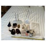 DOLL STANDS, DOLL WIGS, MINIATURE UMBRELLA, DOLL