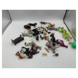 ASSORTED PLASTIC TOY FIGURES, ANIMALS, AND