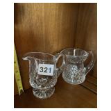 WATERFORD CRYSTAL CREAMERS, CUT GLASS PATTERN,
