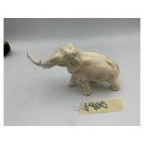 WHITE ELEPHANT FIGURINE, CERAMIC OR PLASTER,
