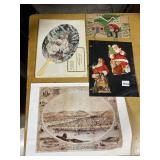 TURN OF THE CENTURY FAN GREETINGS REPRODUCTION,