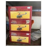 SANTA'S WORKBENCH WIND-UP HELICOPTER TOYS, NIB