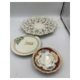 ASSORTED DECORATIVE PLATES (3), BAVARIA