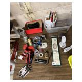 ASSORTED OFFICE & HOUSEHOLD SUPPLIES, INCL TAPE