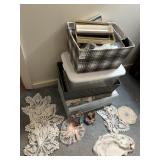 ASSORTED CRAFT SUPPLIES, DECORATIVE ITEMS, AND