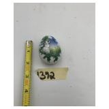 PORCELAIN EASTER 1994 TRINKET EGG W/ CAT &