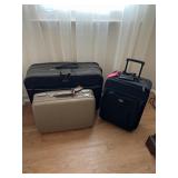 ASSORTED LUGGAGE, VTG HARD-SIDED SUITCASE,