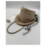VENDOME SATIN COCKTAIL HAT W/ BLACK NETTING,