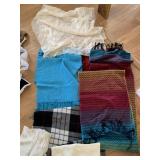ASSORTED SCARVES & GLOVES, MULTICOLOR, PLAID,