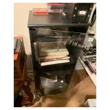 PIONEER MEDIA CABINET, BLACK FINISH, GLASS FRONT