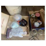 ASSORTED MASON JARS, CANNING LIDS, HDX WORK