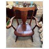 TRADITIONAL WOODEN ROCKING CHAIR, SPINDLE BACK,