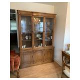 WOOD CHINA CABINET, GLASS DISPLAY DOORS, LOWER