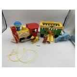 FISHER-PRICE CIRCUS TRAIN, ENGINE, CAR, ANIMAL