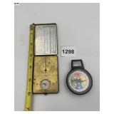 SUNWATCH BRASS SUNDIAL COMPASS, MODERN
