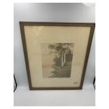 WALLACE NUTTING 'TWIN SENTINELS' FRAMED PRINT,