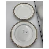 H&C BAVARIA PORCELAIN PLATES, GILT & FLORAL