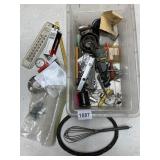 ASSORTED HARDWARE, SMALL TOOLS, TRU-TEMP
